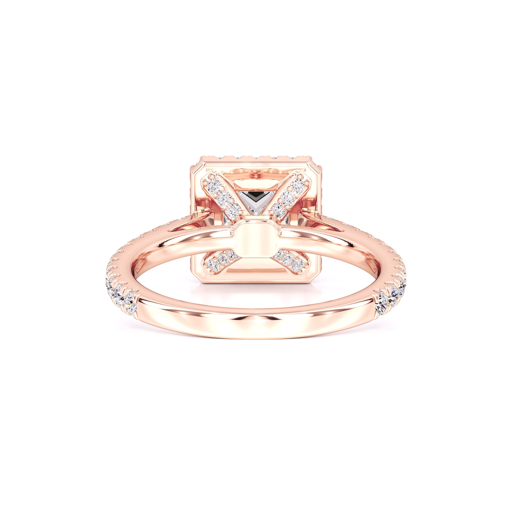 Emerson Moissanite & Lab Grown Diamond Ring | Rose Gold | 3