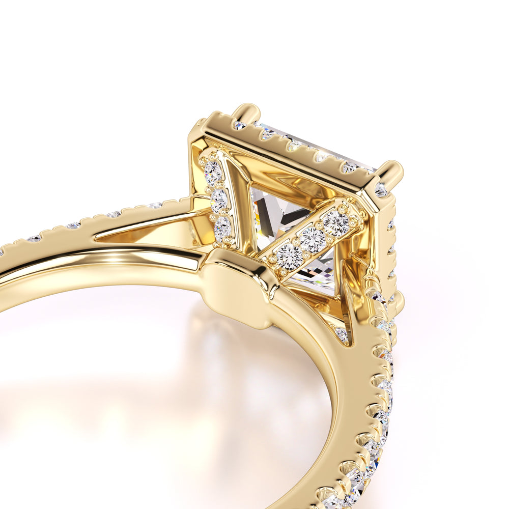 Emerson Moissanite & Lab Grown Diamond Ring | Yellow Gold | 2