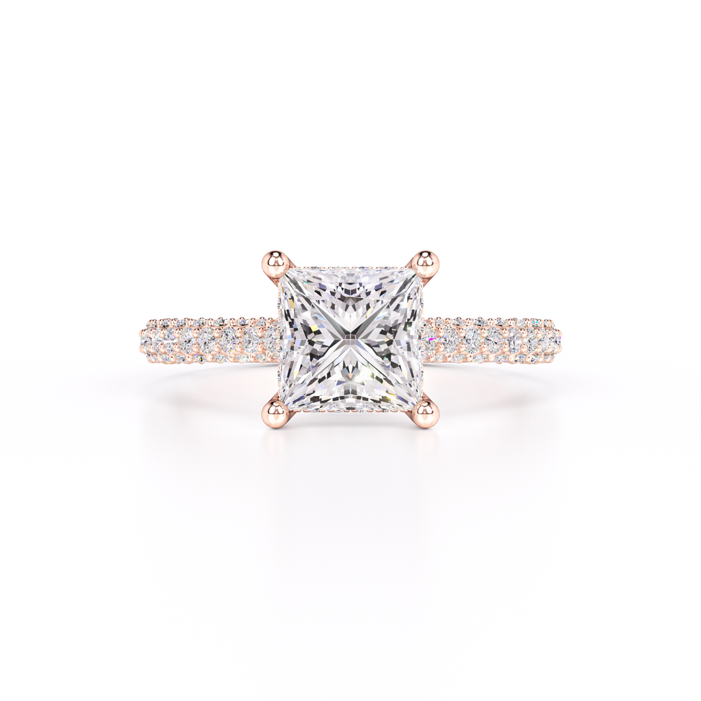 Kendall Moissanite & Lab Grown Diamond Ring | Rose Gold | 1