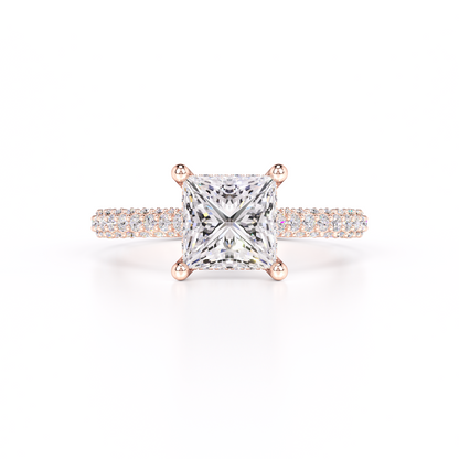 Kendall Moissanite & Lab Grown Diamond Ring | Rose Gold | 1