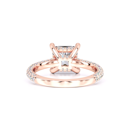 Kendall Moissanite & Lab Grown Diamond Ring | Rose Gold | 3