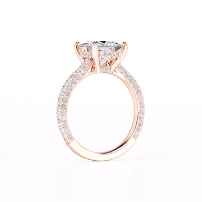 Kendall Moissanite & Lab Grown Diamond Ring | Rose Gold | 4