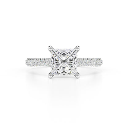 Kendall Moissanite & Lab Grown Diamond Ring | White Gold | 1