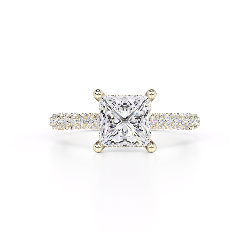 Kendall Moissanite & Lab Grown Diamond Ring | Yellow Gold | 1