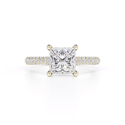 Kendall Moissanite & Lab Grown Diamond Ring | Yellow Gold | 1