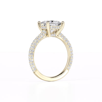Kendall Moissanite & Lab Grown Diamond Ring | Yellow Gold | 4
