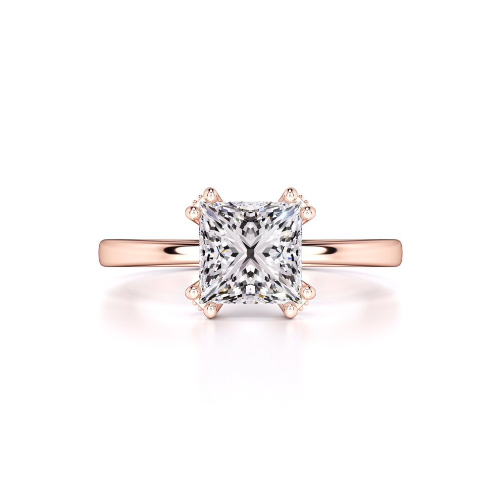 Eden Moissanite & Lab Grown Diamond Ring | Rose Gold | 1