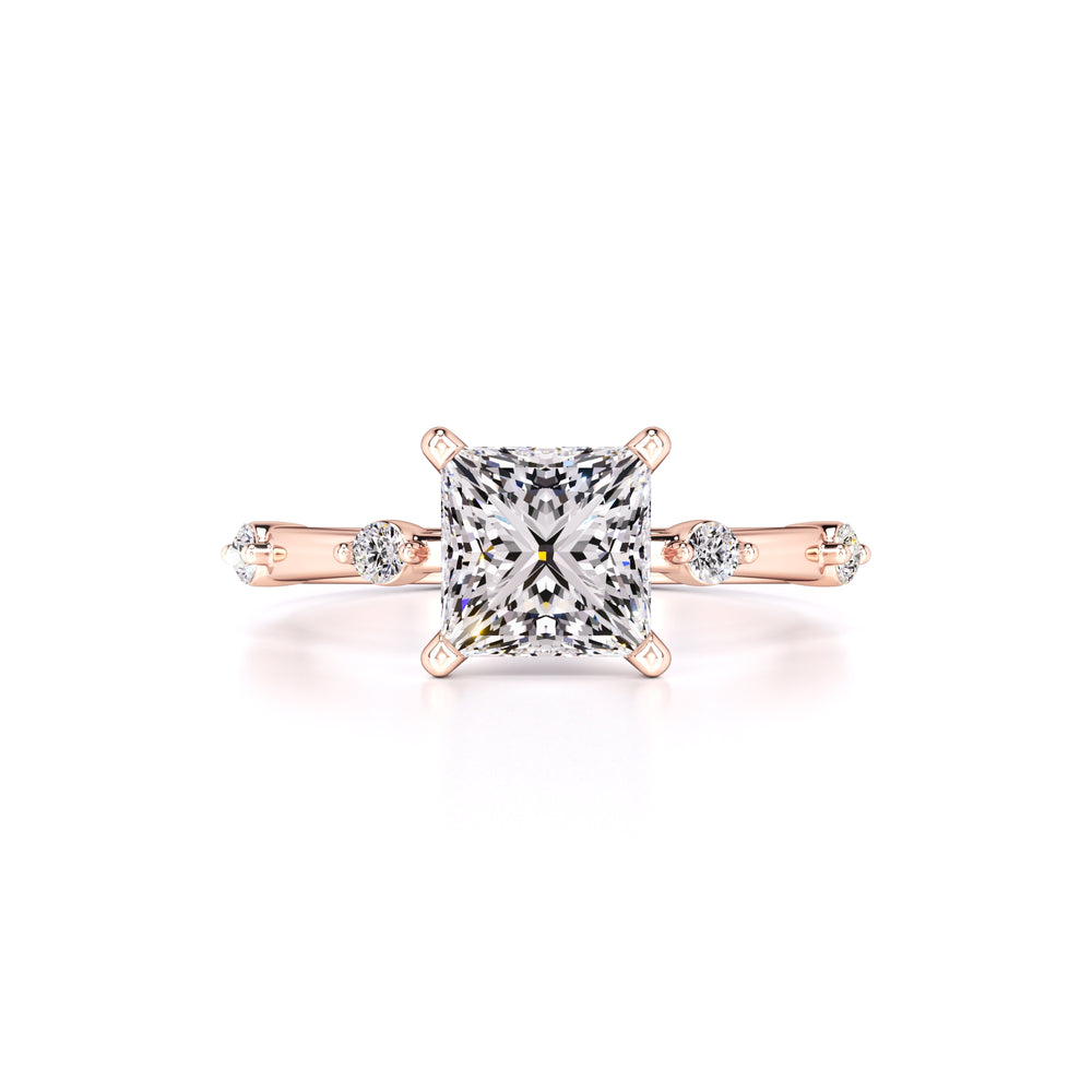 Nicole Moissanite & Lab Grown Diamond Ring | Rose Gold | 1
