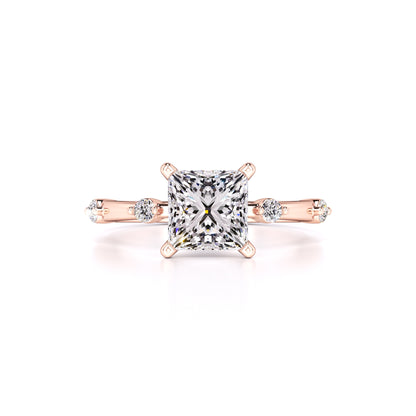 Nicole Moissanite & Lab Grown Diamond Ring | Rose Gold | 1