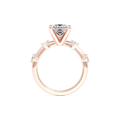 Nicole Moissanite & Lab Grown Diamond Ring | Rose Gold | 4