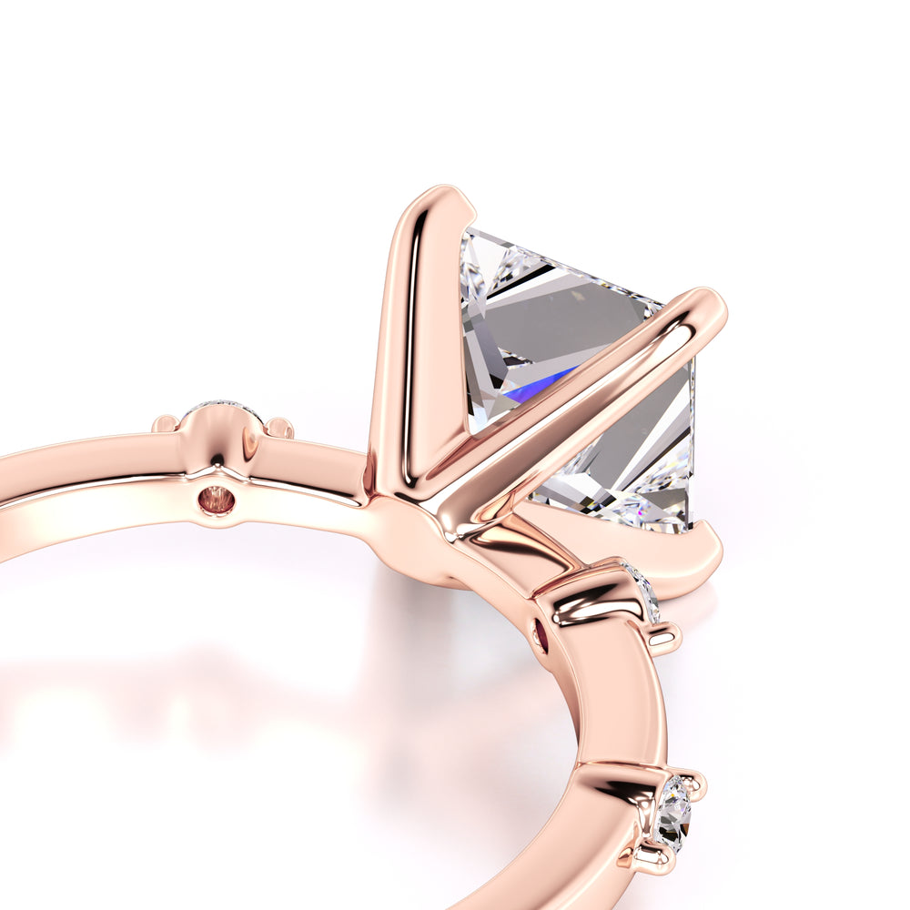 Nicole Moissanite & Lab Grown Diamond Ring | Rose Gold | 2