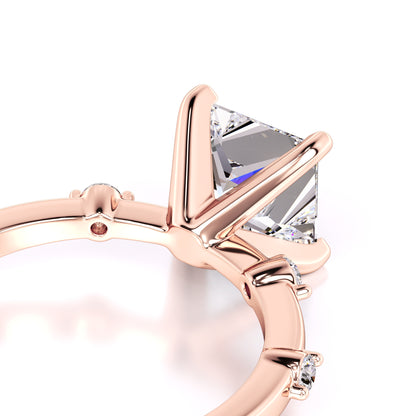 Nicole Moissanite & Lab Grown Diamond Ring | Rose Gold | 2