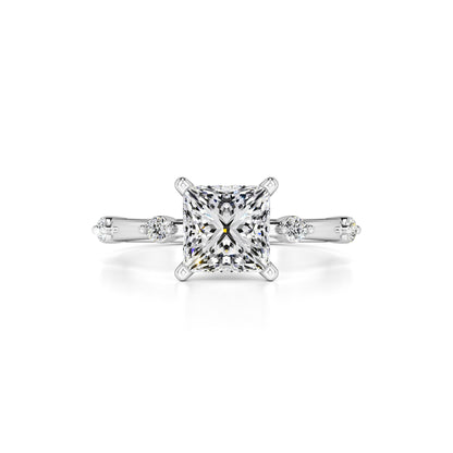 Nicole Moissanite & Lab Grown Diamond Ring | White Gold | 1