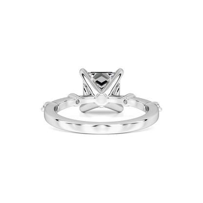 Nicole Moissanite & Lab Grown Diamond Ring | White Gold | 3