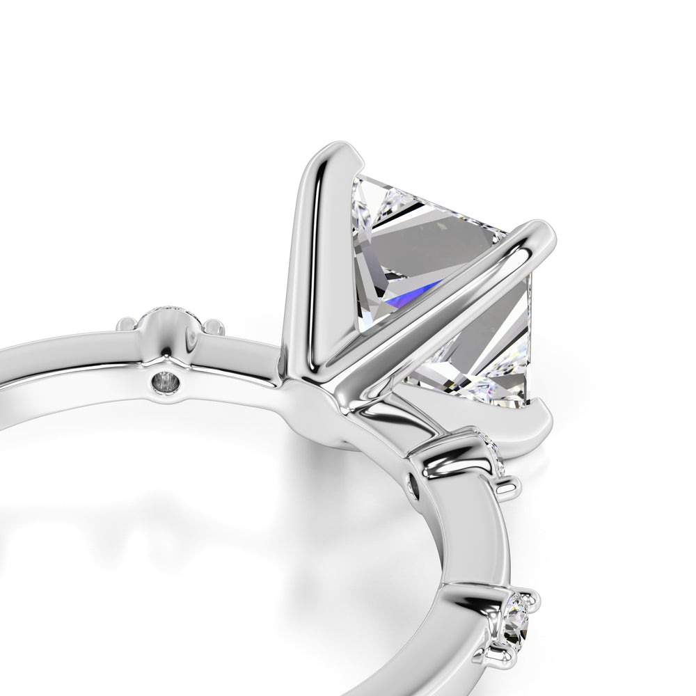 Nicole Moissanite & Lab Grown Diamond Ring | White Gold | 2