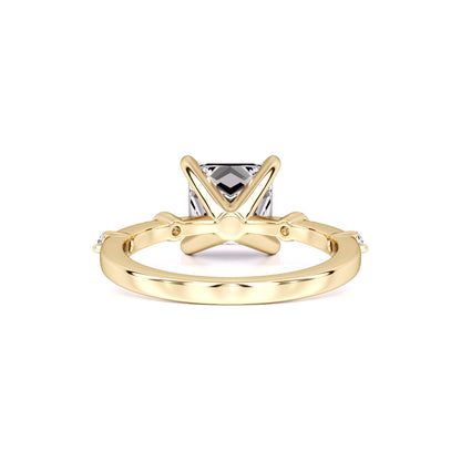 Nicole Moissanite & Lab Grown Diamond Ring | Yellow Gold | 3