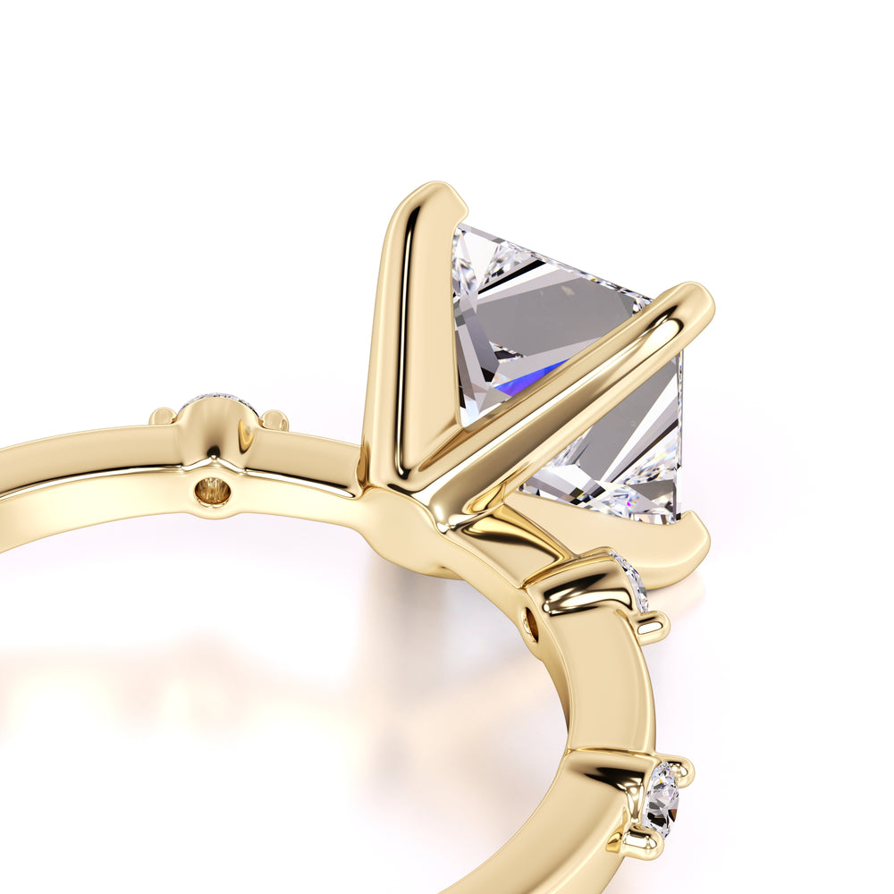 Nicole Moissanite & Lab Grown Diamond Ring | Yellow Gold | 2