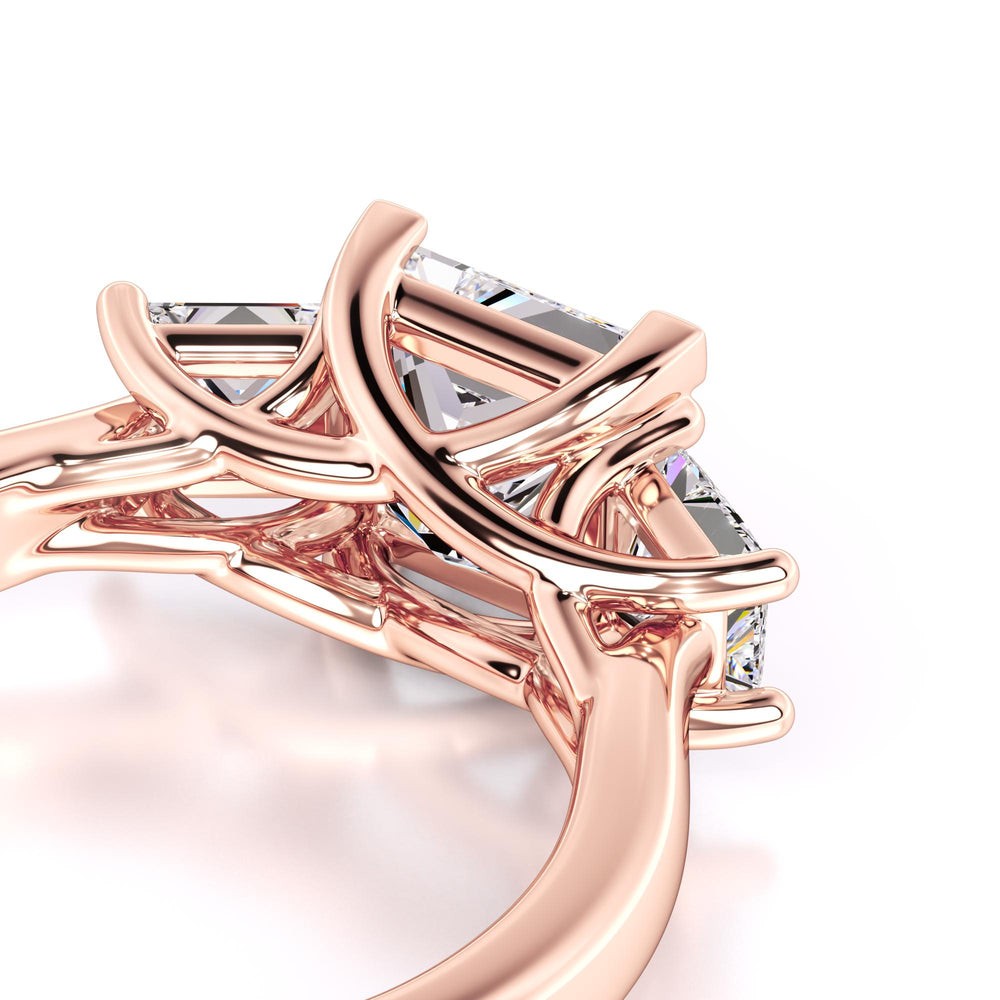 Lara Moissanite & Lab Grown Diamond Ring | Rose Gold | 2