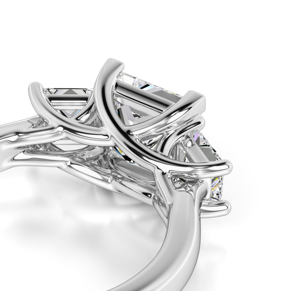 Lara Moissanite & Lab Grown Diamond Ring | White Gold | 2
