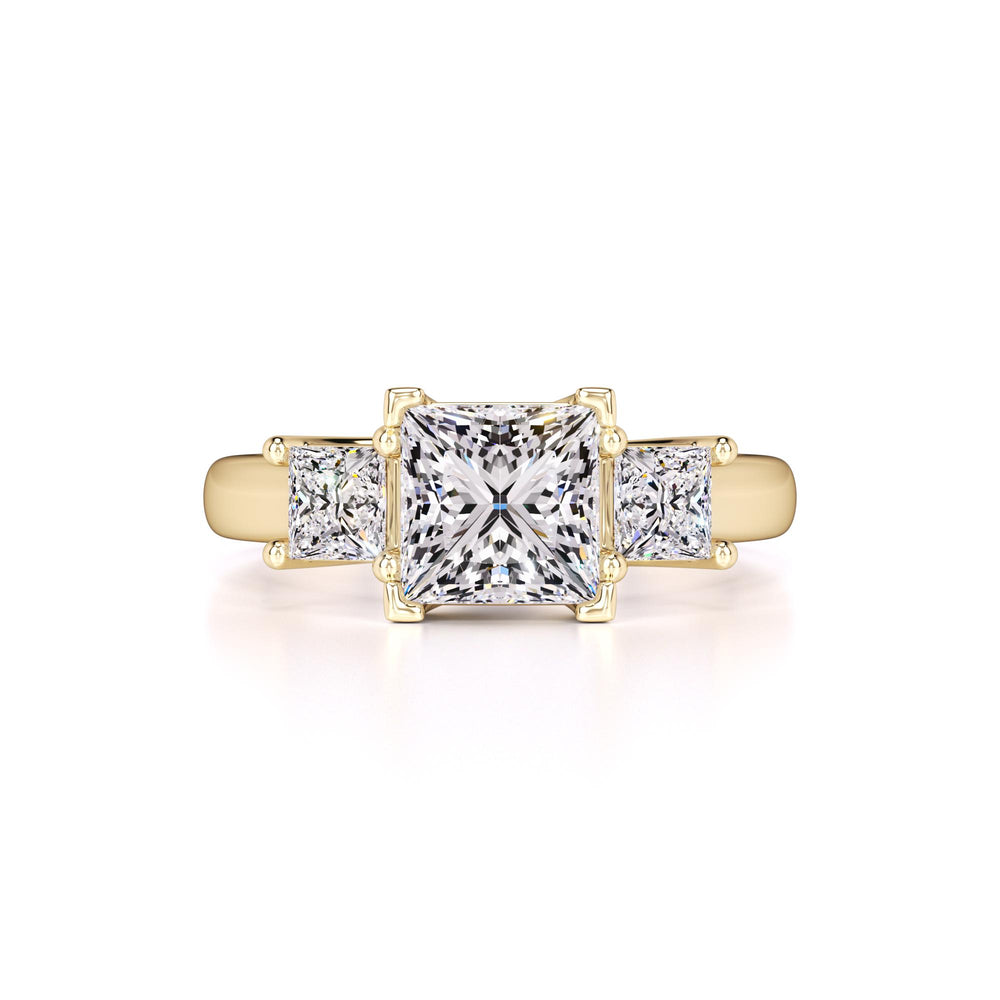 Lara Moissanite & Lab Grown Diamond Ring | Yellow Gold | 1