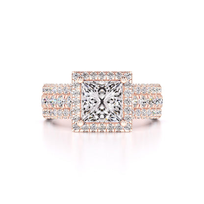 Ella Moissanite & Lab Grown Diamond Ring | Rose Gold | 1