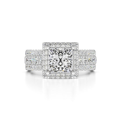 Ella Moissanite & Lab Grown Diamond Ring | White Gold | 1