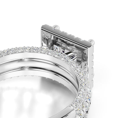 Ella Moissanite & Lab Grown Diamond Ring | White Gold | 2