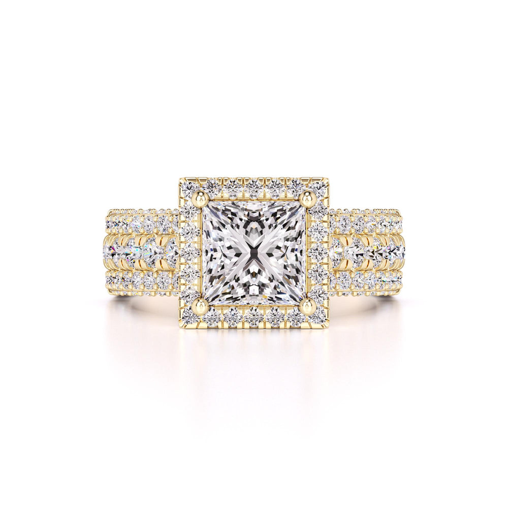 Ella Moissanite & Lab Grown Diamond Ring | Yellow Gold | 1
