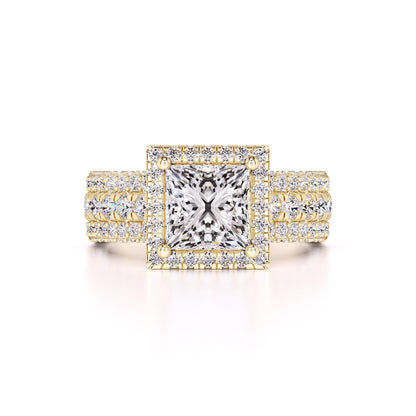 Ella Moissanite & Lab Grown Diamond Ring | Yellow Gold | 1