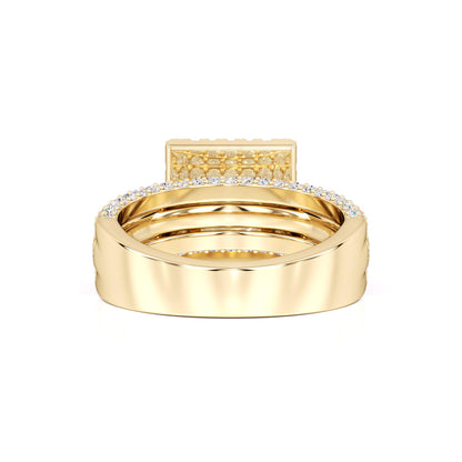 Ella Moissanite & Lab Grown Diamond Ring | Yellow Gold | 3