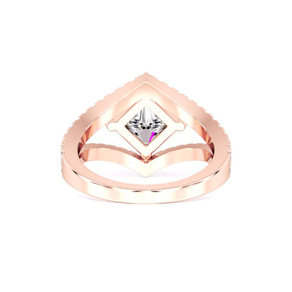 Lily Moissanite & Lab Grown Diamond Ring | Rose Gold | 3