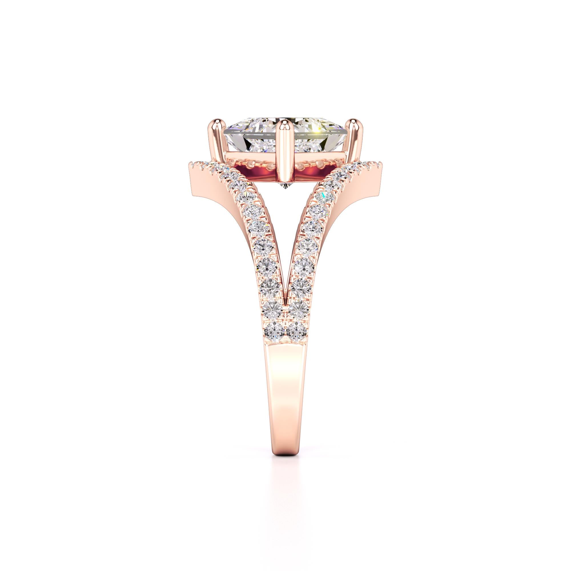 Lily Lab Grown Diamond Ring | Rose Gold | 4