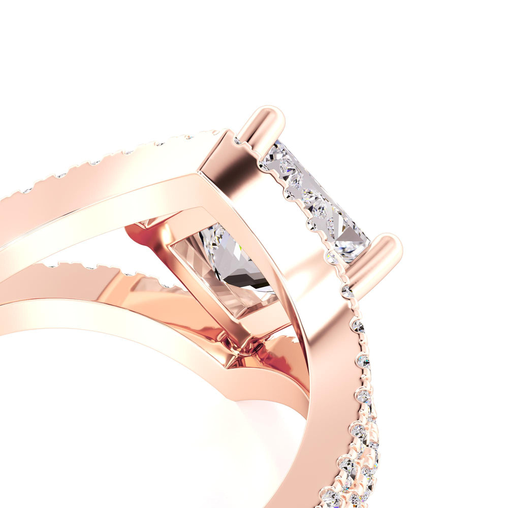 Lily Moissanite & Lab Grown Diamond Ring | Rose Gold | 2