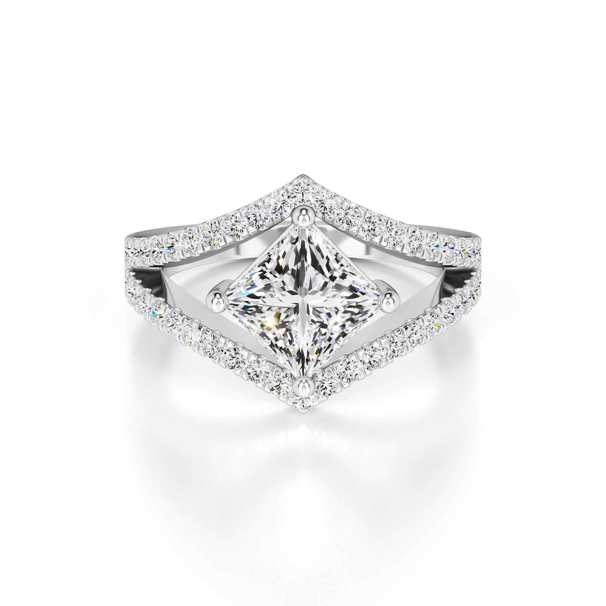 Lily Lab Grown Diamond Ring | White Gold | 1