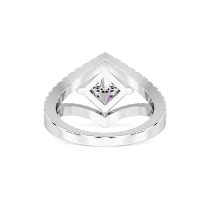 Lily Moissanite & Lab Grown Diamond Ring | White Gold | 3