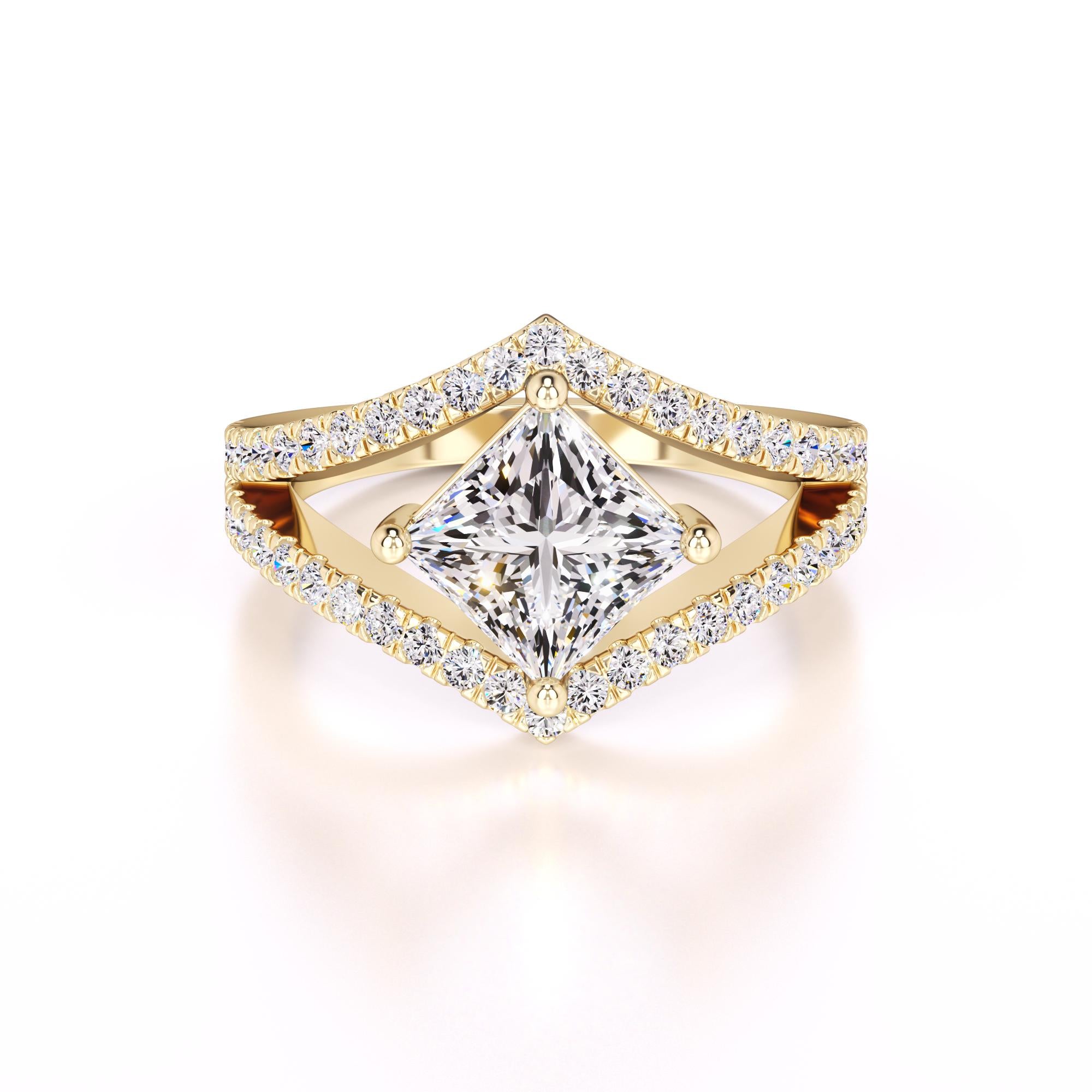 Lily Lab Grown Diamond Ring | Yellow Gold | 1