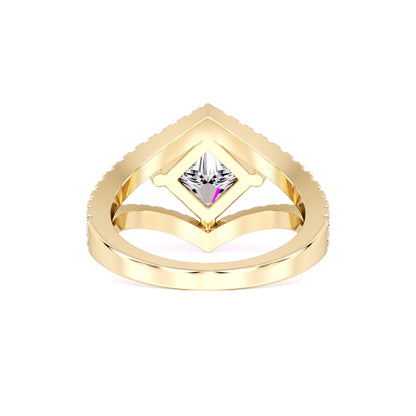Lily Moissanite & Lab Grown Diamond Ring | Yellow Gold | 3