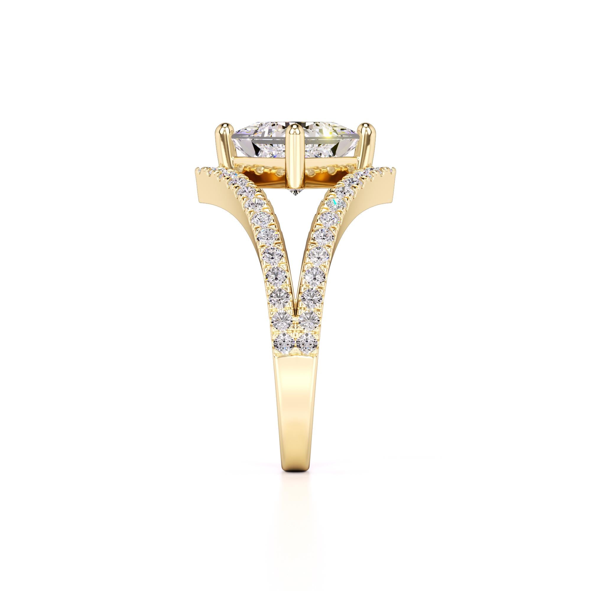 Lily Lab Grown Diamond Ring | Yellow Gold | 4