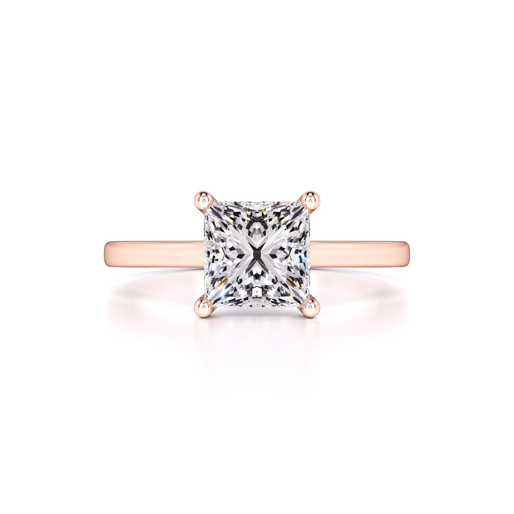 Ava Moissanite & Lab Grown Diamond Ring | Rose Gold | 1