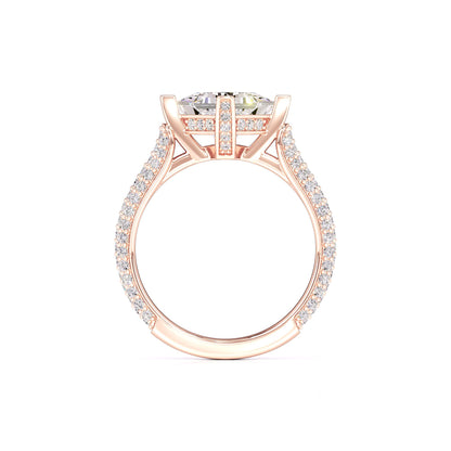 Lucia Moissanite & Lab Grown Diamond Ring | Rose Gold | 4