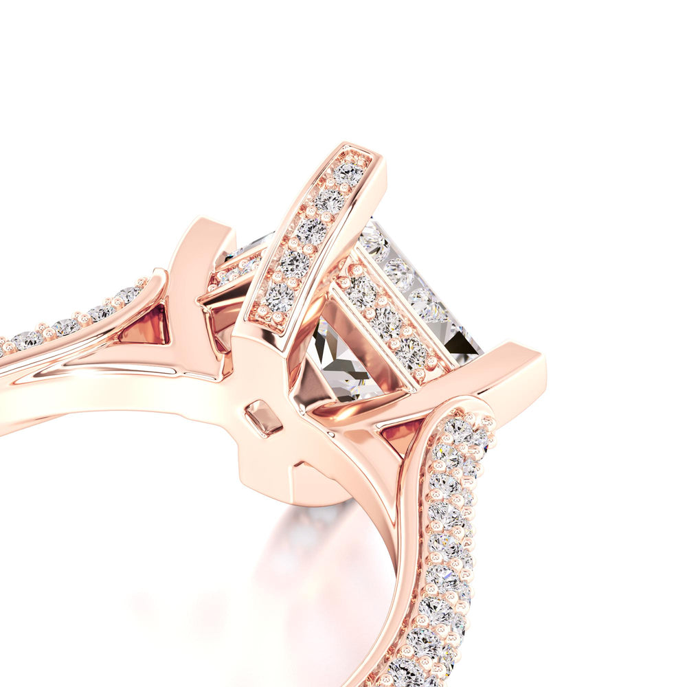 Lucia Moissanite & Lab Grown Diamond Ring | Rose Gold | 2