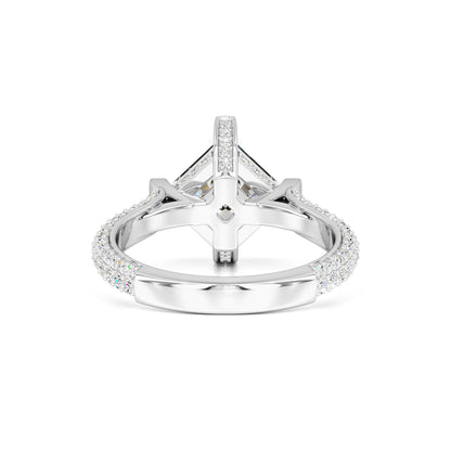 Lucia Moissanite & Lab Grown Diamond Ring | White Gold | 3