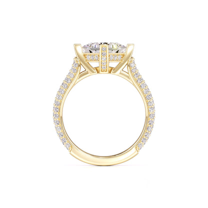 Lucia Moissanite & Lab Grown Diamond Ring | Yellow Gold | 4