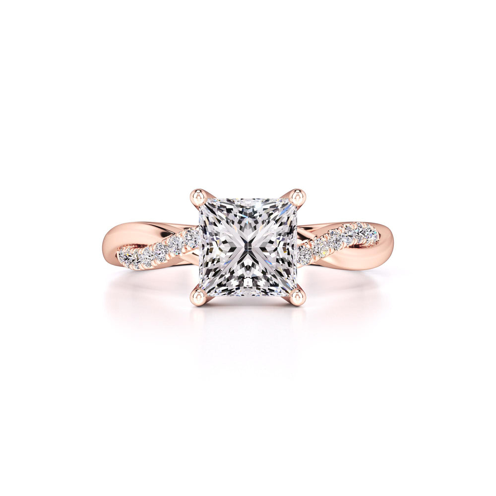 Tanya Moissanite & Lab Grown Diamond Ring | Rose Gold | 1