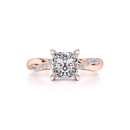 Tanya Moissanite & Lab Grown Diamond Ring | Rose Gold | 1