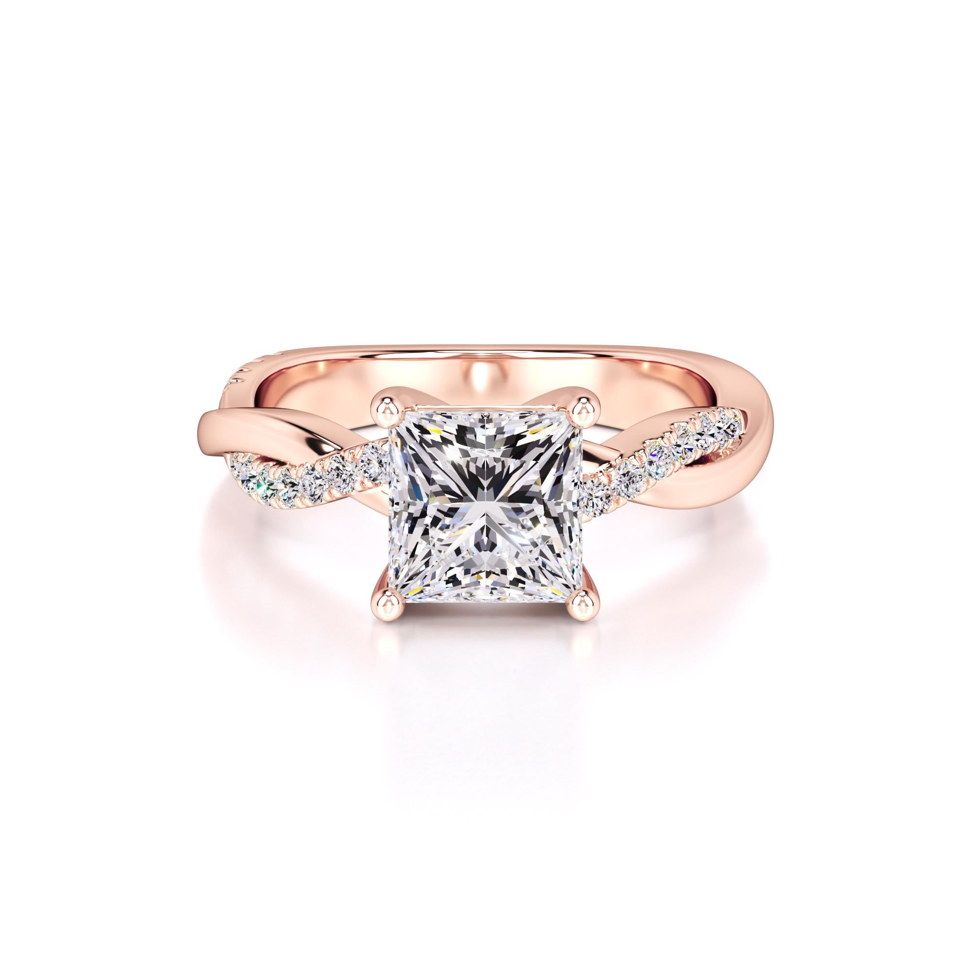 Tanya Lab Grown Diamond Ring | Rose Gold | 1