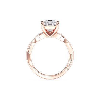 Tanya Moissanite & Lab Grown Diamond Ring | Rose Gold | 4