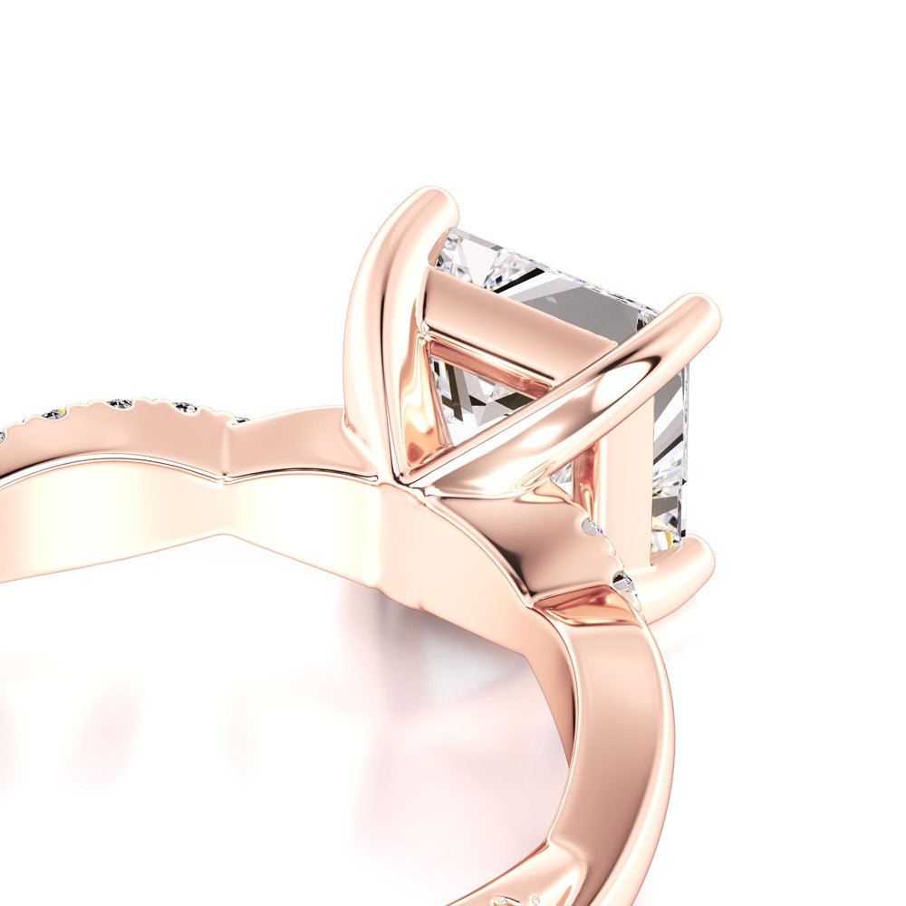 Tanya Moissanite & Lab Grown Diamond Ring | Rose Gold | 2