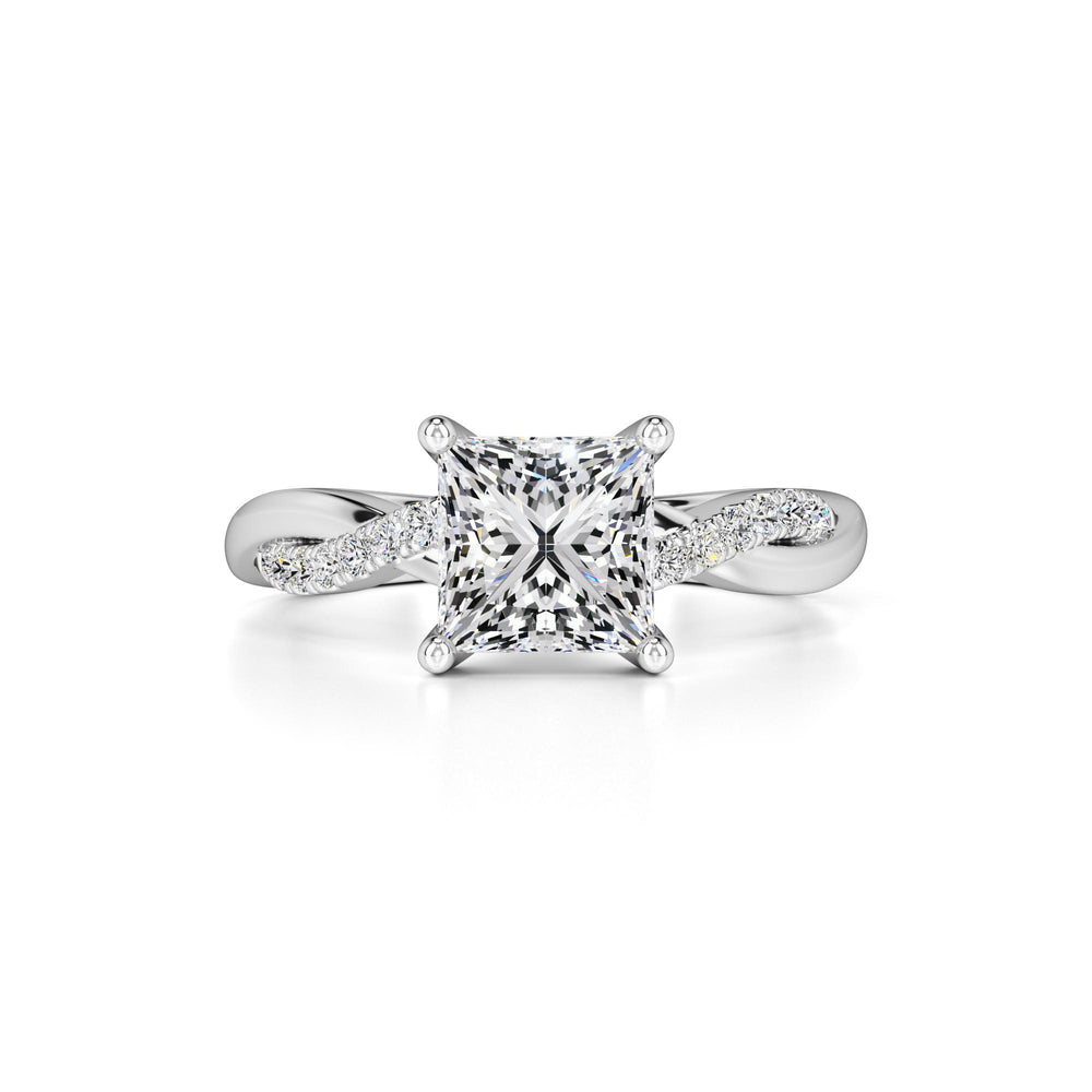 Tanya Moissanite & Lab Grown Diamond Ring | White Gold | 1