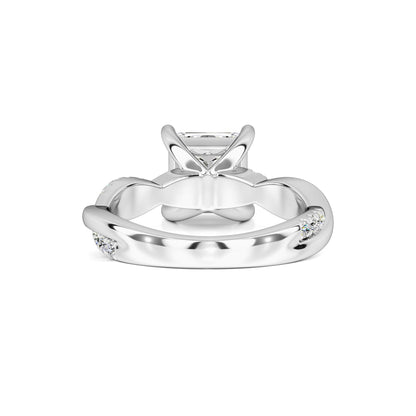 Tanya Moissanite & Lab Grown Diamond Ring | White Gold | 3